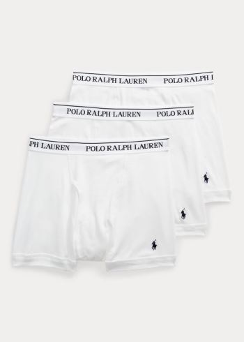 Ralph Lauren Boxerské Brief 3-Pack Bílé | I10f6pnt