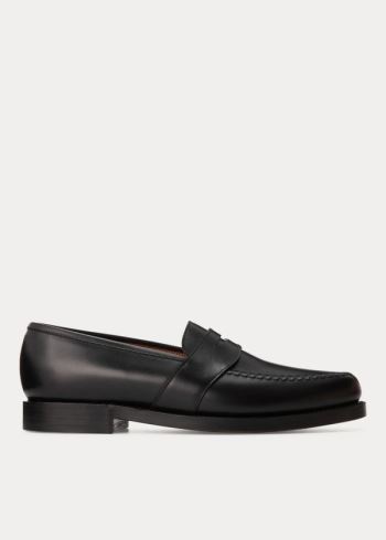 Ralph Lauren Braygan Calfskin Penny Loafer Černé | NzY2Zr5z