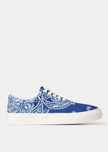 Ralph Lauren Bryn Platene Printed Sneakers Tmavě Blankyt Bílé | 9jBKbvEh