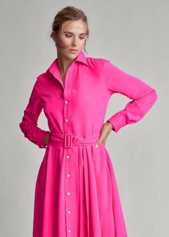 Ralph Lauren Buckled Shirtdress Růžové | wwVgXzQA