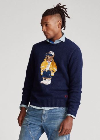 Ralph Lauren CP-93 Bear Svetrové Tmavě Blankyt | izmQxRri