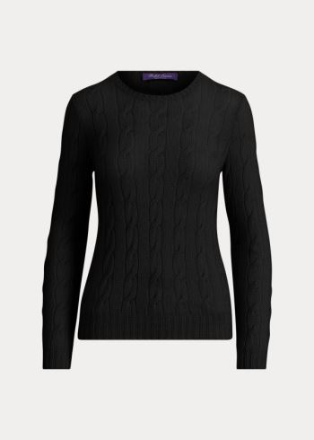 Ralph Lauren Cable-Knit Cashmere Svetrové Černé | PuTvKDZ0