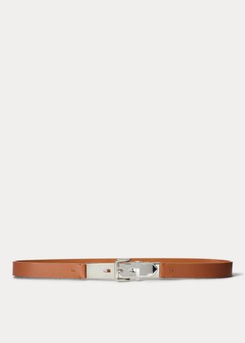 Ralph Lauren Calfskin Letter-Opener Belt Hnědé | YFtwPblR
