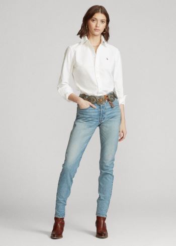Ralph Lauren Callen High-Rise Slim Jean Světle Indigo | iShJiySv
