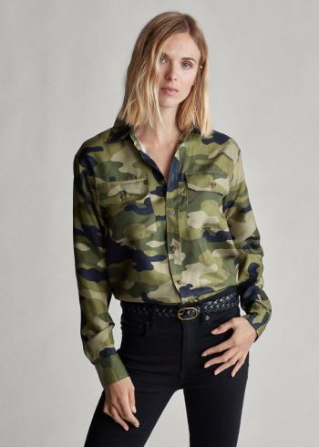 Ralph Lauren Camo Silk Shirt Maskáčové | zV5PEDkK