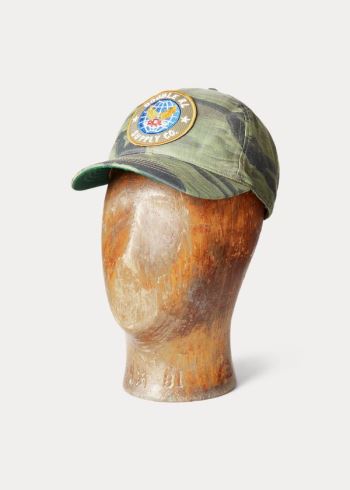 Ralph Lauren Camouflage Cap Olivy Zelené Proužek | UyCScNaz