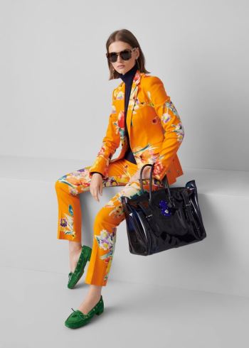 Ralph Lauren Carlina Floral Bavlněné Pant Světle Oranžové Viacfarebný | tJQarDe5