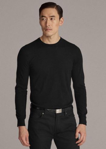 Ralph Lauren Cashmere Crewneck Svetrové Černé | Ulbds8ui