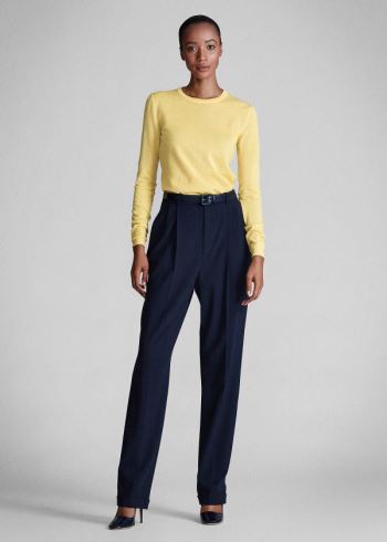 Ralph Lauren Cashmere Crewneck Svetrové Žluté | pFfzcQZS