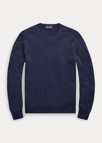 Ralph Lauren Cashmere Crewneck Svetrové Tmavě Blankyt | wJhLQqEp