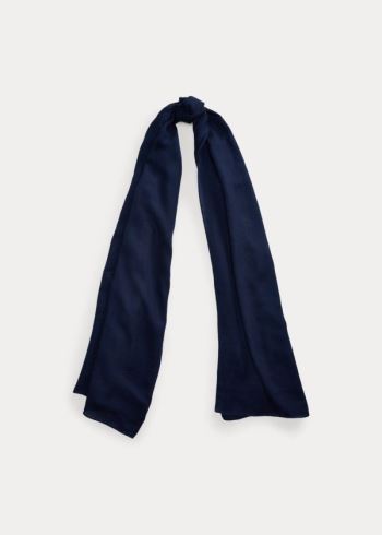 Ralph Lauren Cashmere Scarf Tmavě Blankyt | LHwET3Lf