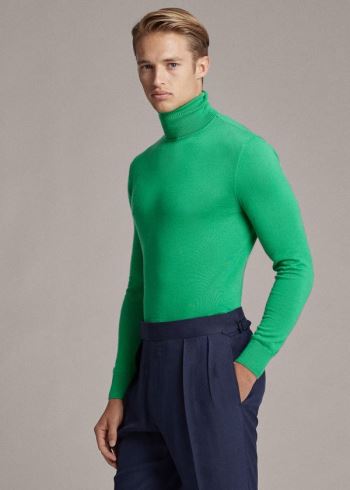 Ralph Lauren Cashmere Turtleneck Svetrové Zelene | XyzgAyFl