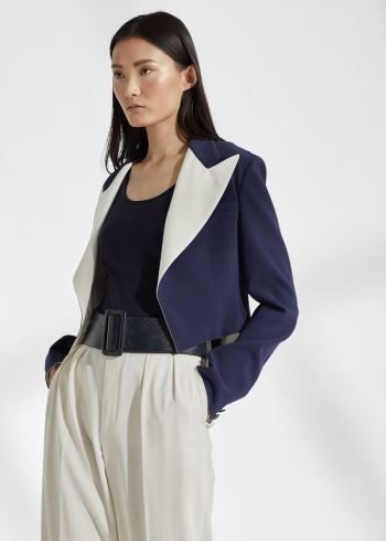 Ralph Lauren Cassie Cady Jacket Tmavě Blankyt Krém | YDiIjtC9