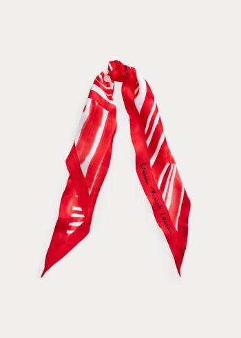 Ralph Lauren Cassie Silk Twill Scarf Červené | hqgnPSQA