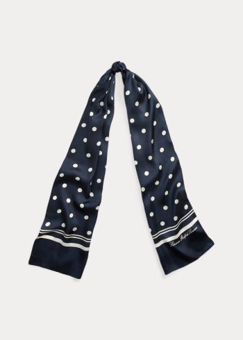 Ralph Lauren Catherine Silk Scarf Tmavě Blankyt | kGfSOW0g