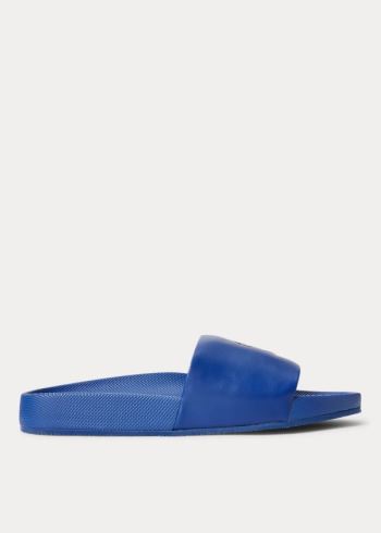 Ralph Lauren Cayson Pony Pantofle Sandal Královská Modrá Blankyt Černé | NM9l2nOT