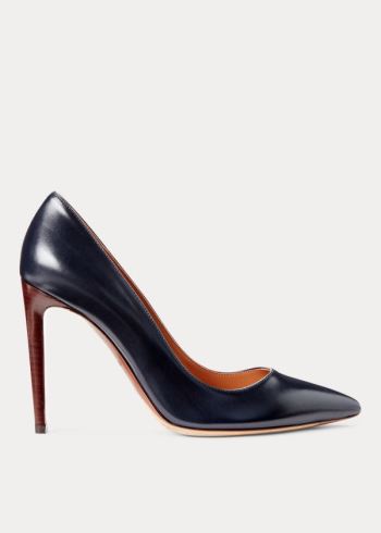 Ralph Lauren Celia Calfskin Pump Tmavě Blankyt | gpvazTcF