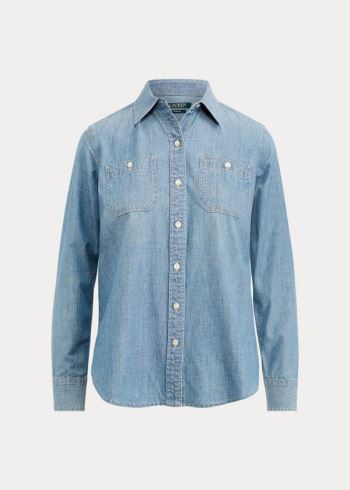 Ralph Lauren Chambray Button-Down Shirt Světle Blankyt | rDcGjqAu