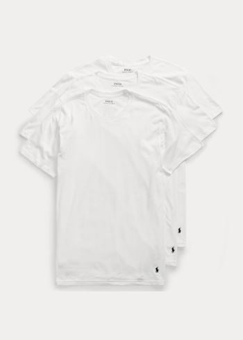Ralph Lauren Classic Crewneck 3-Pack Bílé | 8yJ3skN7