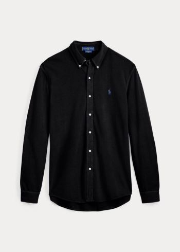 Ralph Lauren Classic Fit Bavlněné Mesh Shirt Černé | ewAFzWtI