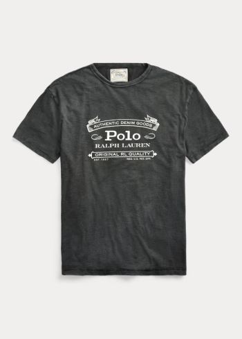 Ralph Lauren Classic Fit Graphic T-Shirt Černé | uWpBmOS8