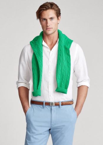 Ralph Lauren Classic Fit Linen Shirt Bílé | Zf2e5aPj