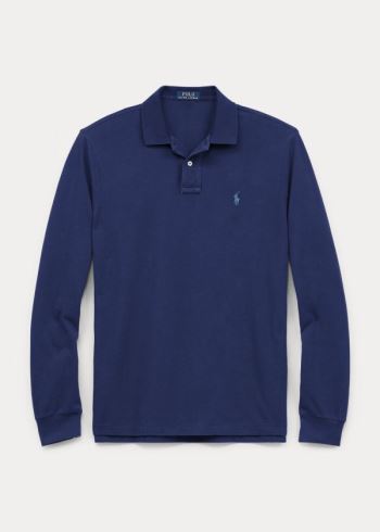 Ralph Lauren Classic Fit Long-Sleeve Polo Tmavě Blankyt | ajxwtT3s