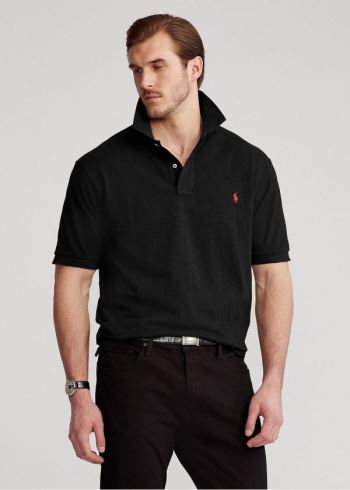 Ralph Lauren Classic Fit Mesh Polo Shirt Černé Červené | JMA4lzXQ