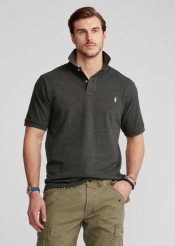 Ralph Lauren Classic Fit Mesh Polo Shirt Tmavě Šedé | KphJfzmq