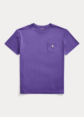 Ralph Lauren Classic Fit Pocket T-Shirt Fialové | 6NrizFvH
