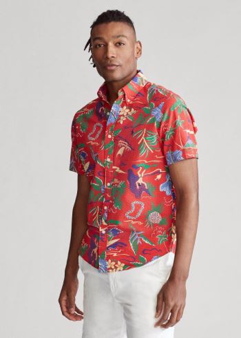 Ralph Lauren Classic Fit Seersucker Shirt Červené Viacfarebný | NYKv8aj4