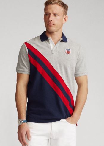 Ralph Lauren Classic Fit Shield Polo Shirt Šedé Viacfarebný | SbEP2vZV