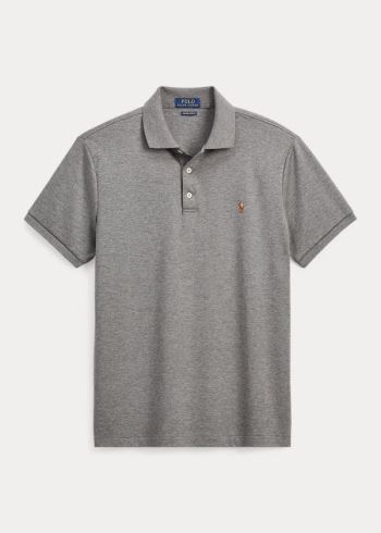 Ralph Lauren Classic Fit Soft Bavlněné Polo Šedé | 80e4YNIZ