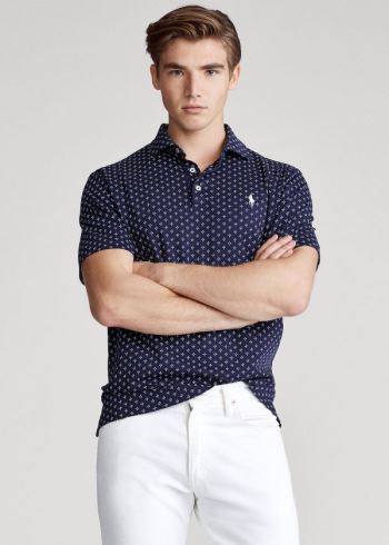 Ralph Lauren Classic Fit Soft Bavlněné Polo Tmavě Blankyt Viacfarebný | SR1psndE
