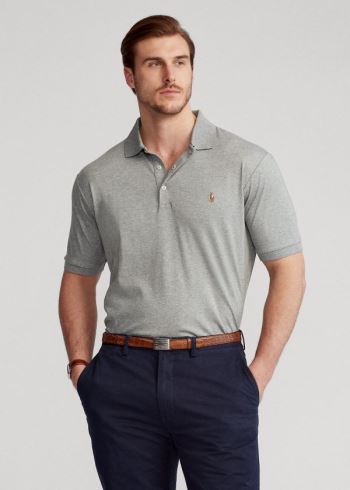 Ralph Lauren Classic Fit Soft Bavlněné Polo Šedé | lR4D9JEJ