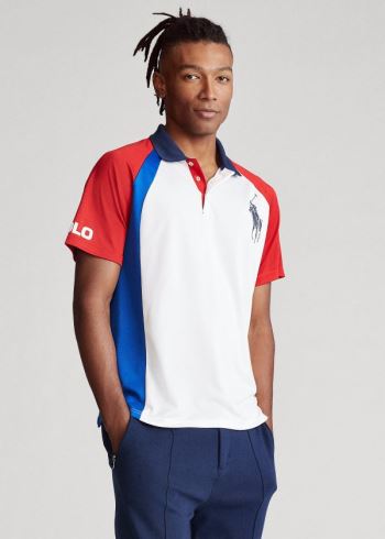 Ralph Lauren Classic Fit Tech Piqué Polo Bílé Viacfarebný | Uw7rizpR