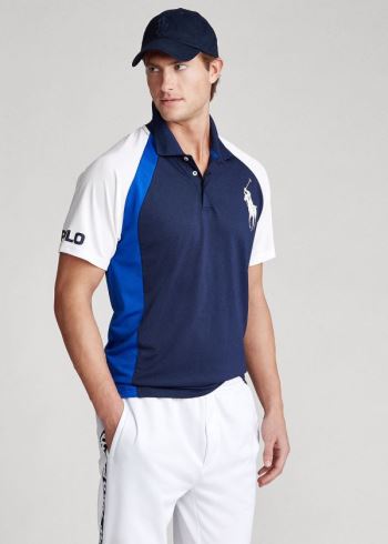 Ralph Lauren Classic Fit Tech Piqué Polo Tmavě Blankyt Viacfarebný | lTGMVdle