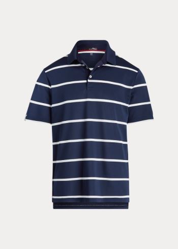 Ralph Lauren Classic Fit Tech Piqué Polo Tmavě Blankyt Bílé Proužek | qAG7VAMW