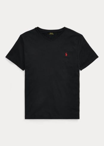 Ralph Lauren Classic Fit V-Neck T-Shirt Černé | 5XSYLxFj