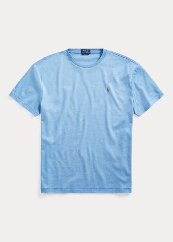 Ralph Lauren Classic Soft Bavlněné T-Shirt Královská Modrá Blankyt | K8NHl48Z