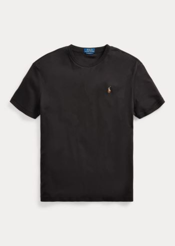 Ralph Lauren Classic Soft Bavlněné T-Shirt Černé | p696jprr