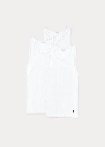 Ralph Lauren Classic Tank 3-Pack Bílé | ZPnWaimd