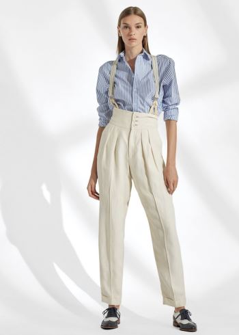 Ralph Lauren Cohen Satin Pant Krém | oYiCp3KF
