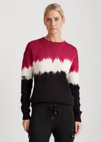 Ralph Lauren Color-Blocked Bavlněné Svetrové Světle Fuchsie Viacfarebný | VDJz17Zu