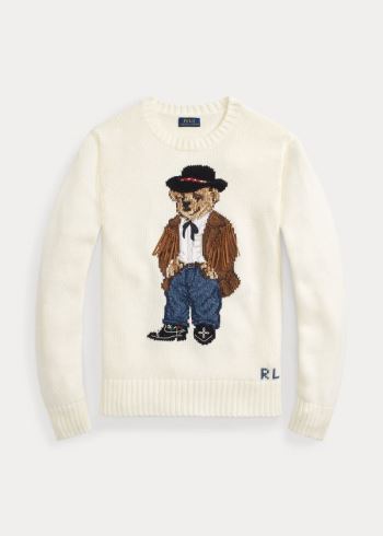 Ralph Lauren Cowboy Polo Bear Svetrové Krém Viacfarebný | d38dTc5o
