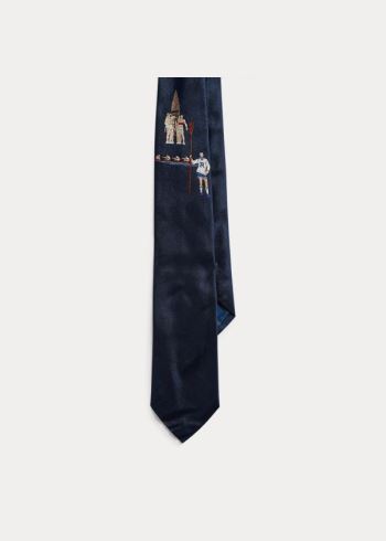 Ralph Lauren Crew-Inspired Silk Tie Tmavě Blankyt | yw4PISxq
