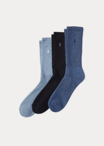 Ralph Lauren Crew Sock 3-Pack Blankyt | UWyqignb