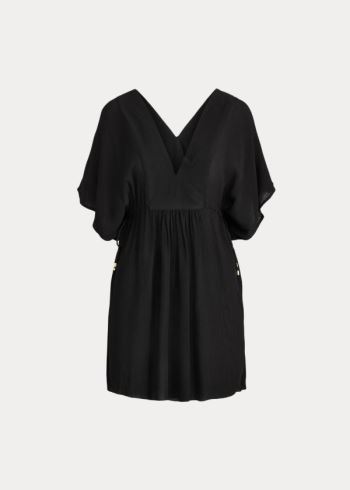 Ralph Lauren Crinkle Tunic Šaty Černé | cRis3hpZ