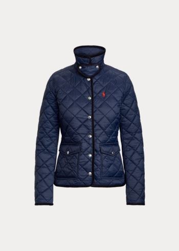 Ralph Lauren Cropped Barn Jacket Tmavě Blankyt | y2uonPqz