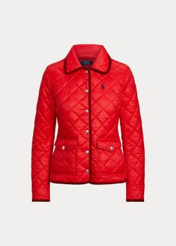 Ralph Lauren Cropped Barn Jacket Červené | fc2RWyNp